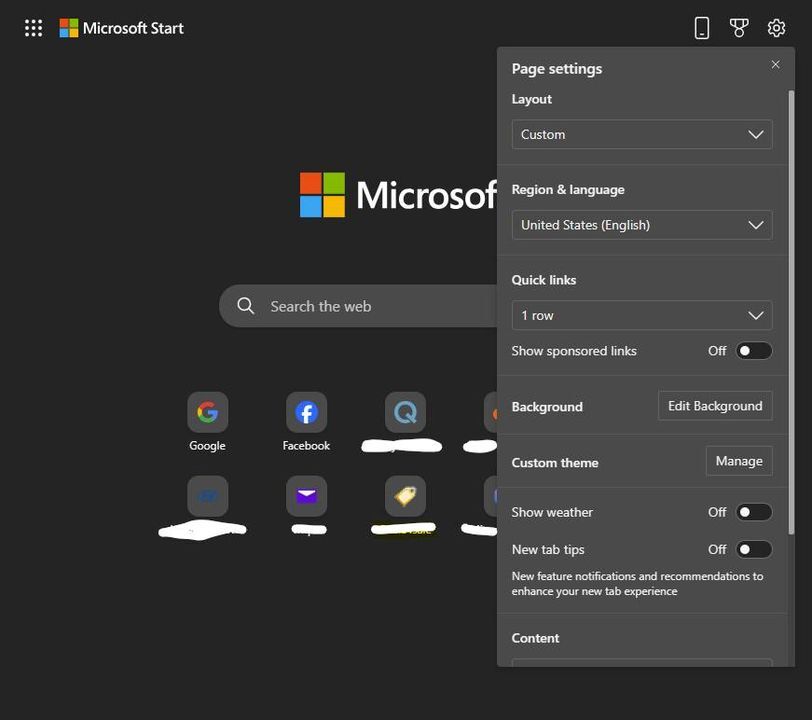 Want to get rid of all the c--p on the Microsoft new tab page? A couple of quick settings changes will do it!